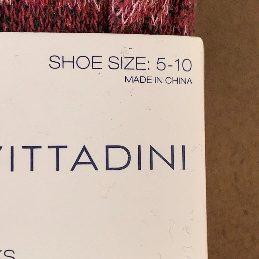 Adrienne Vittadini Women's Shoe Size 5-10 Wine‎ Striped Boot Socks 6 Pairs NWT